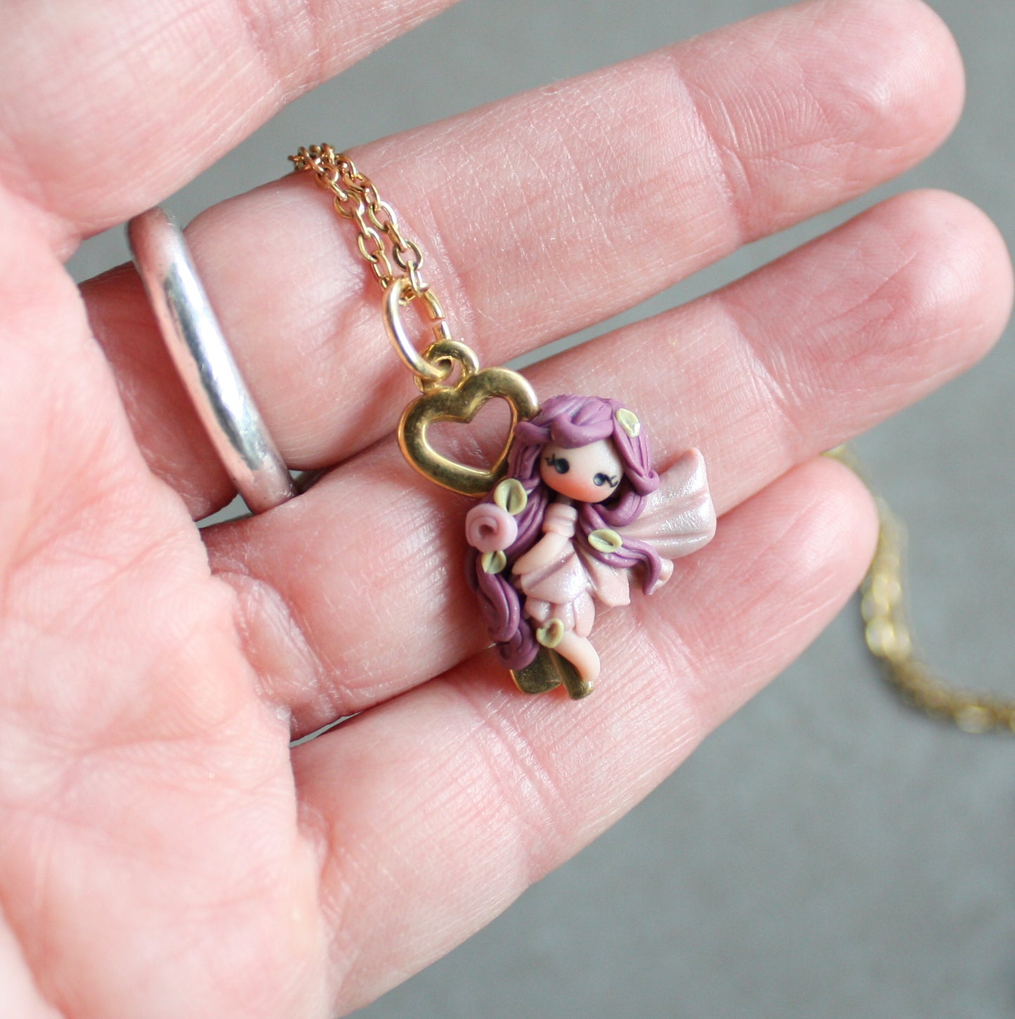 stainless steel fairy necklace