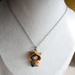 Stainless Steel Necklace with Handmade Polymer Clay Cat Doll III
