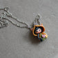 Stainless Steel Necklace with Handmade Polymer Clay Cat Doll III