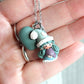 Stainless Steel Necklace with Handmade Polymer Clay Gnome II