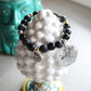 Sicilian Macramé Bracelet with Lava Stone Beads, Trinacria & Sicily Charms