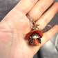 Stainless Steel Necklace with Mini Witch in Polymer Clay