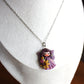 Stainless Steel Necklace with Violet Fairy