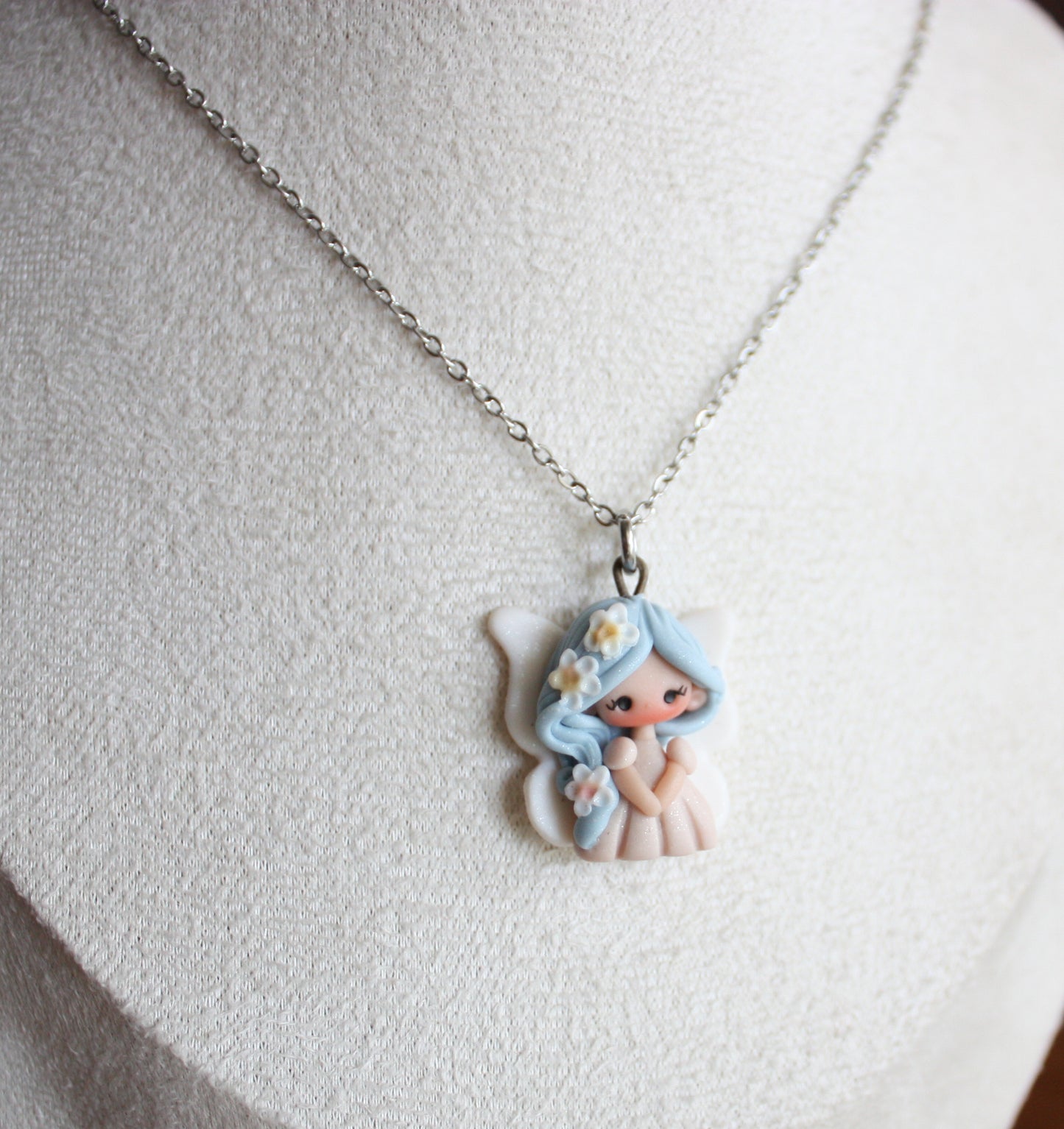 Stainless Steel Necklace with Mini Fairy II
