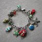 Stainless Steel Multi Charm Bracelet with Polymer Clay Ariel