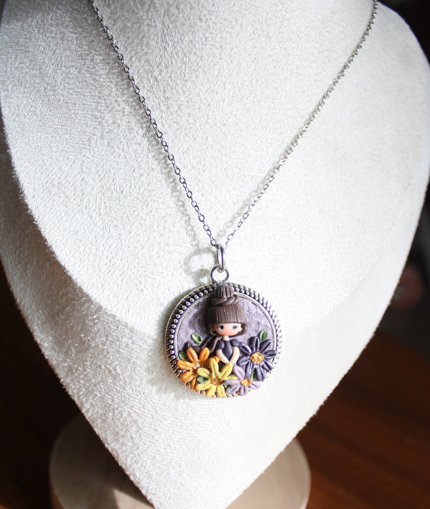 collana cammeo Fatina viola