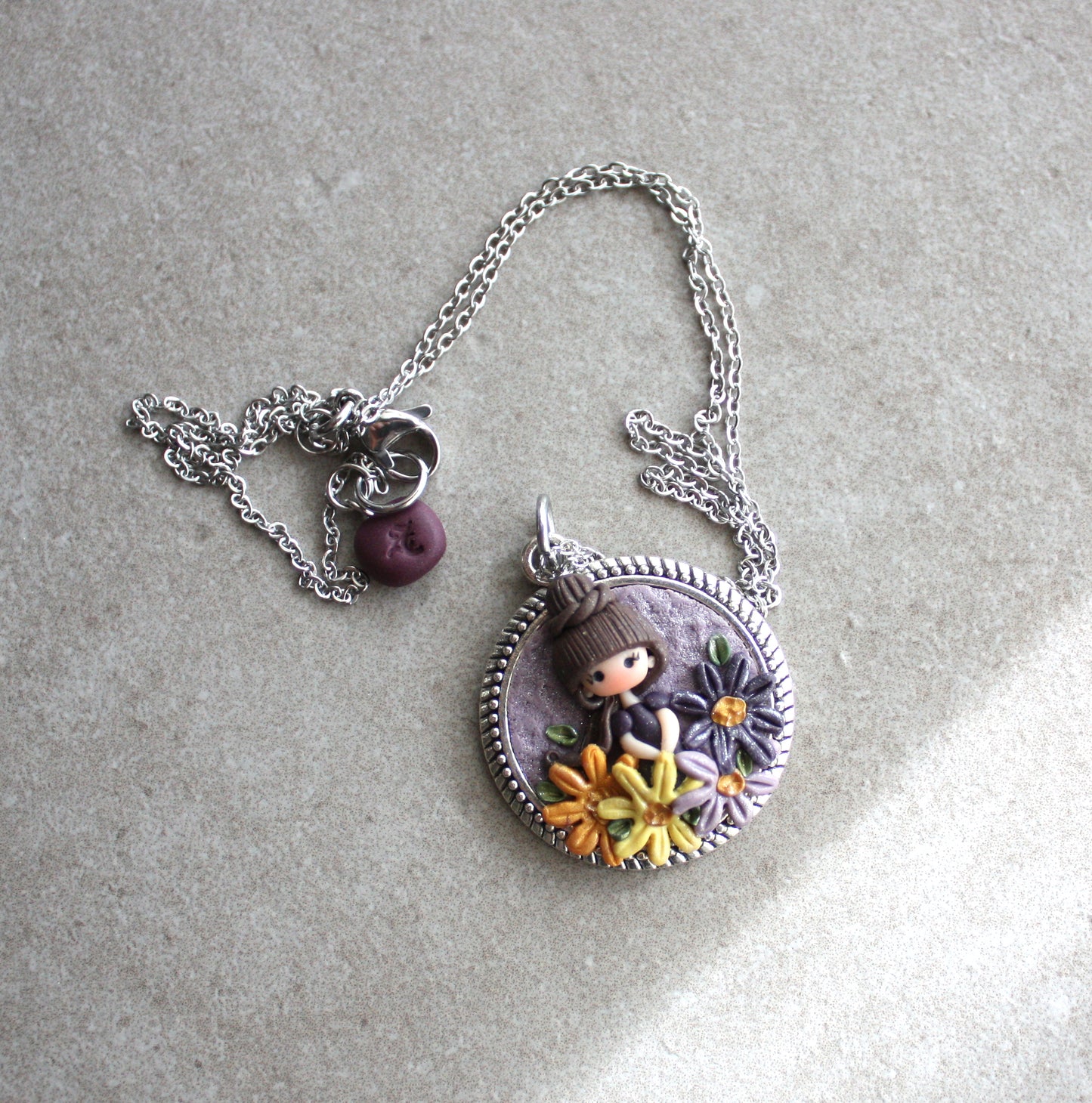collana cammeo Fatina viola