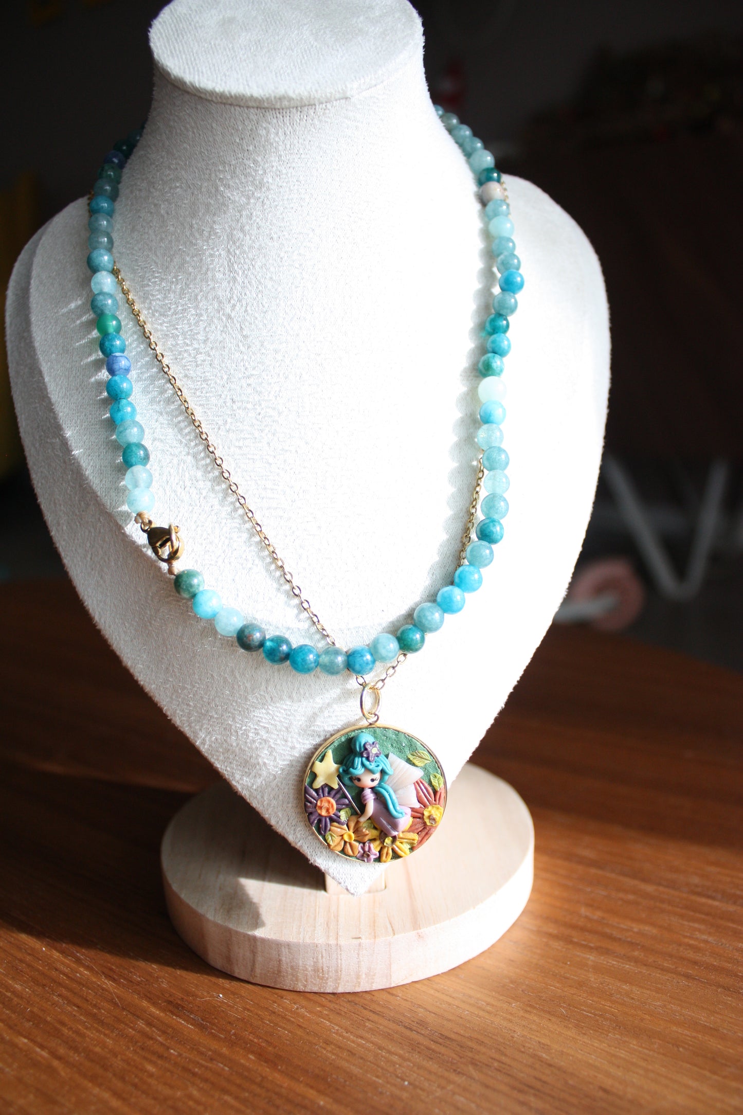 collana pietre dure azzurra