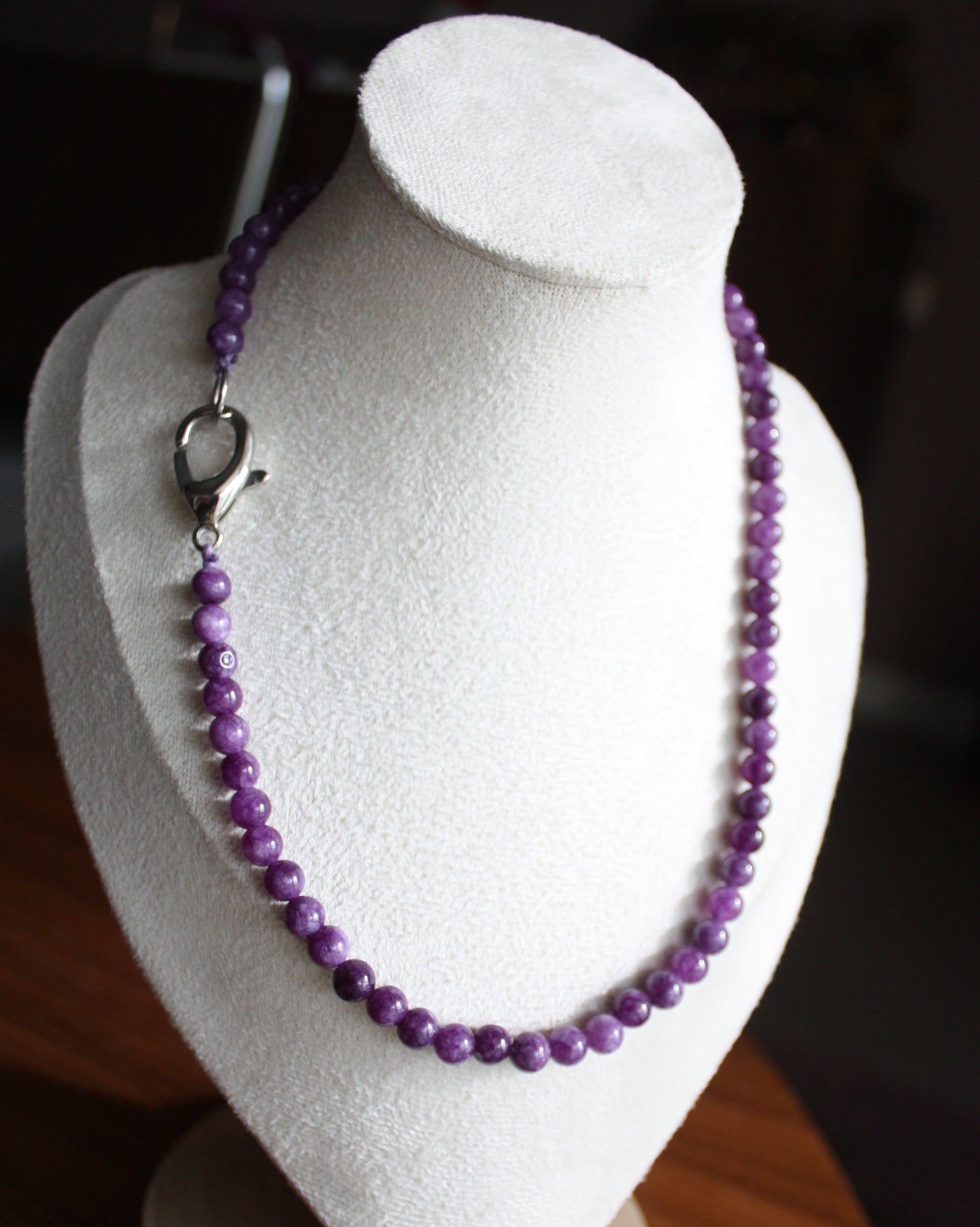 collana pietre dure viola