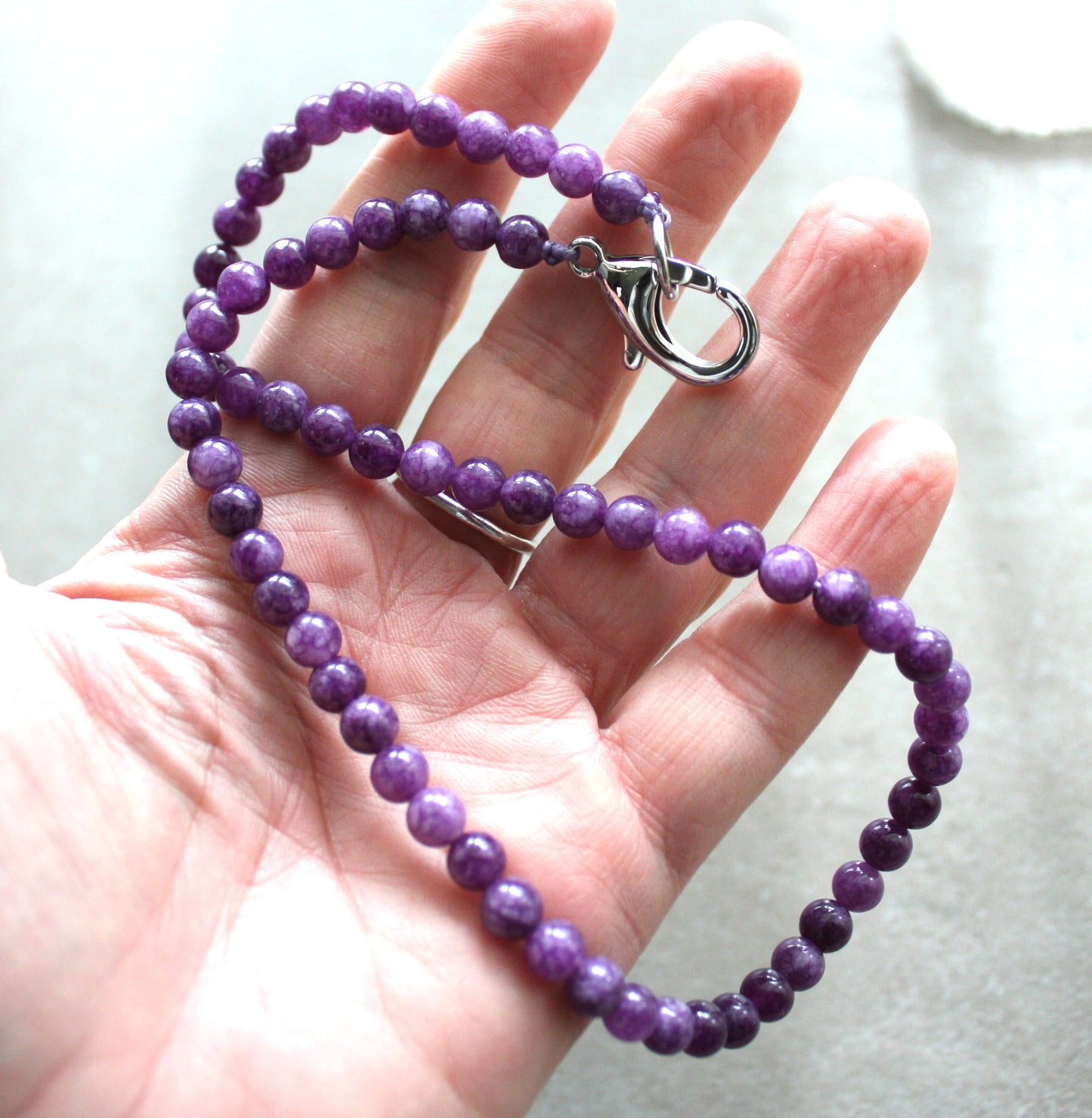 collana pietre dure viola