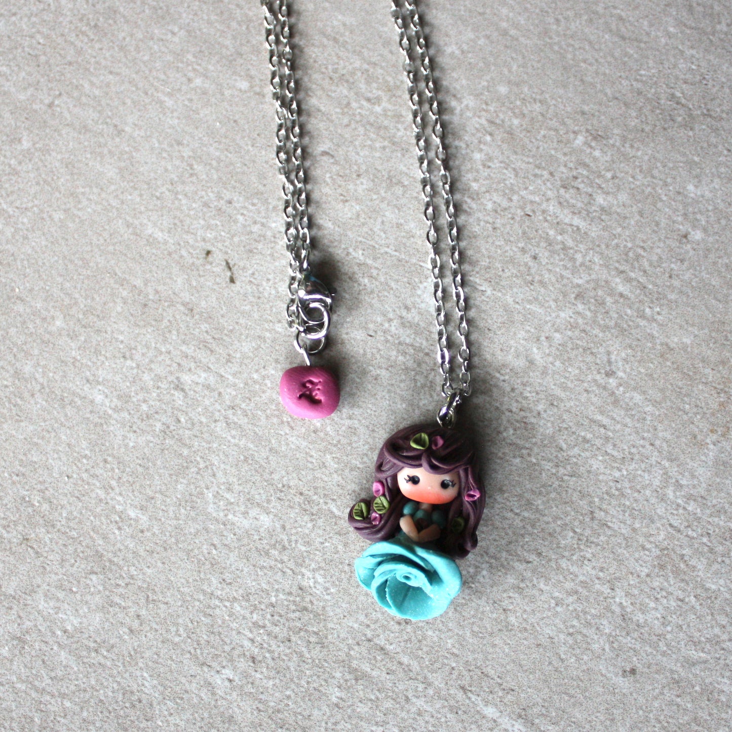 Stainless Steel Necklace with Nymph 