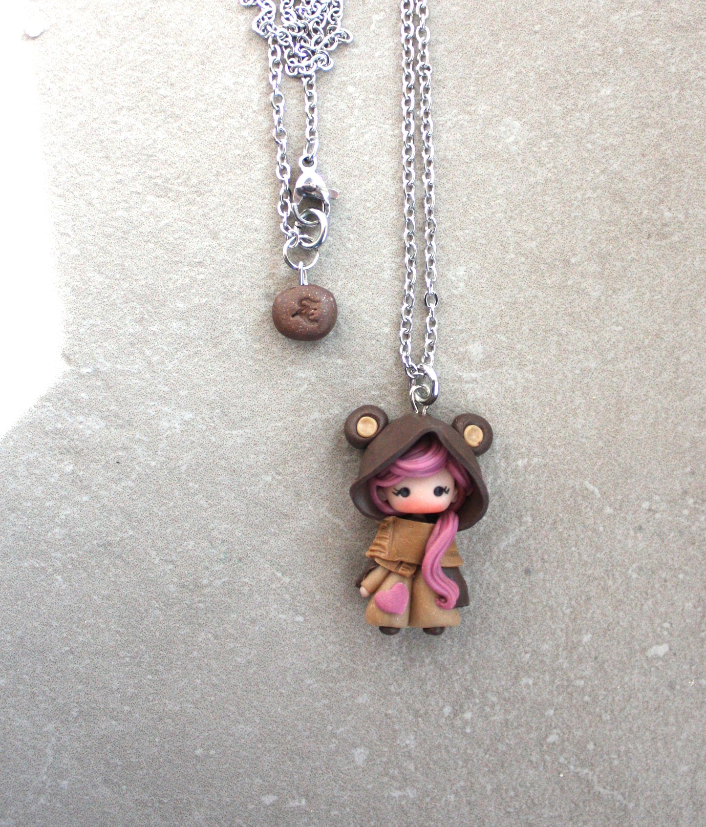 Collana in acciaio inox con petdoll