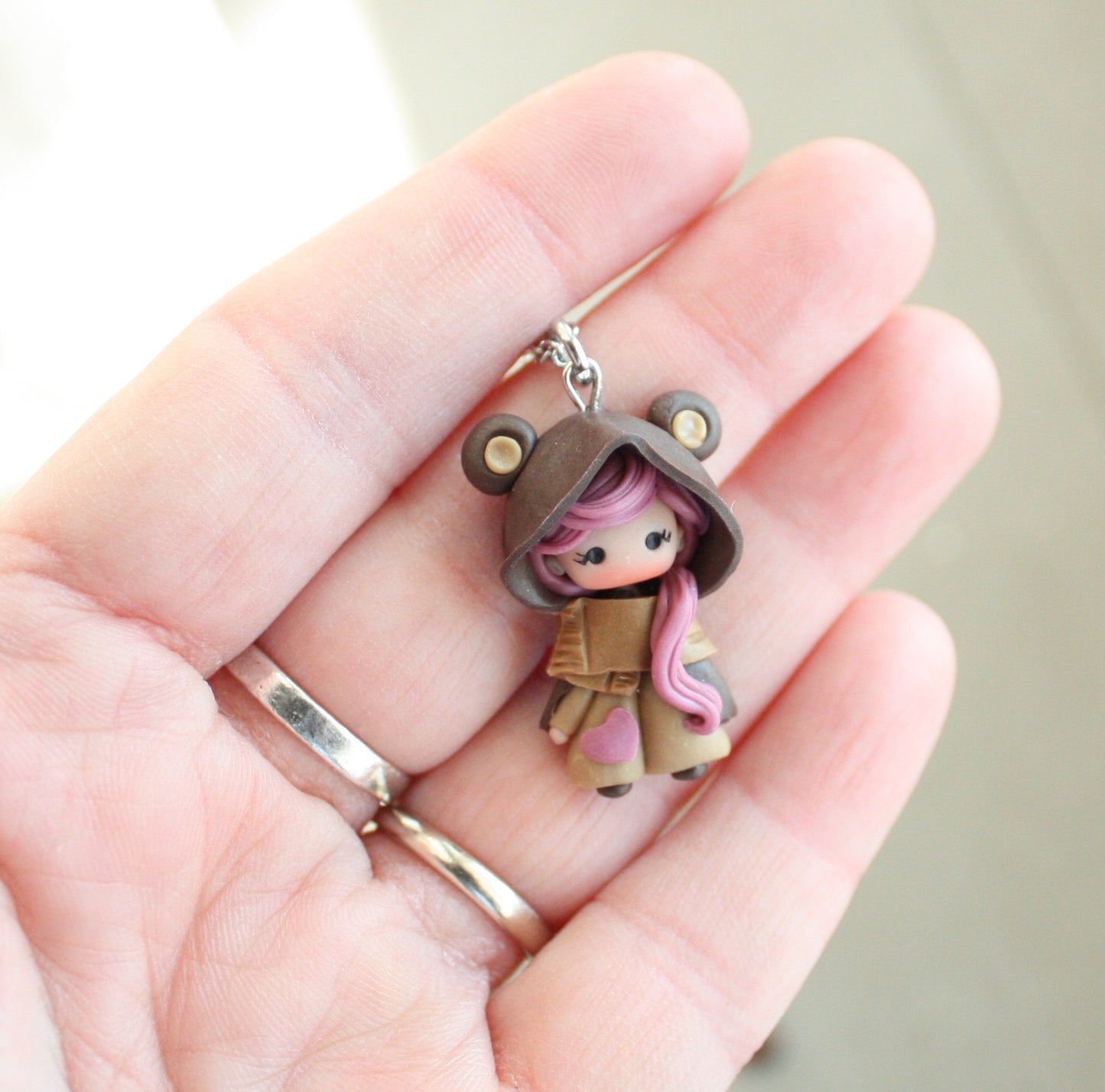 Collana in acciaio inox con petdoll