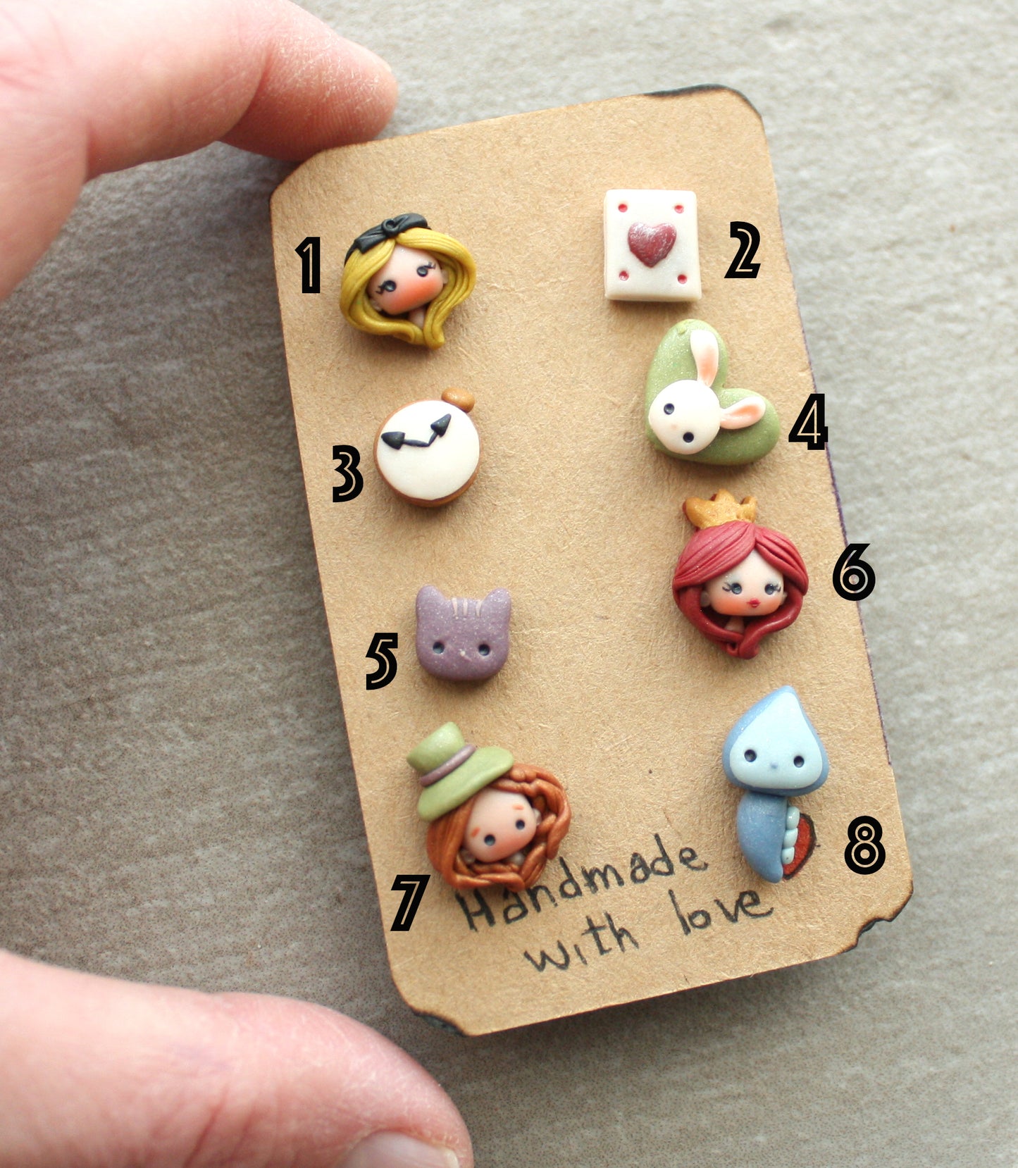 Alice studs set-  made to order