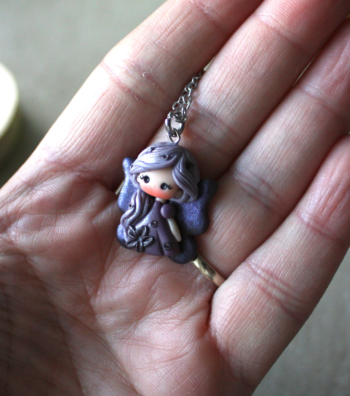rainbow fairy necklace - violet