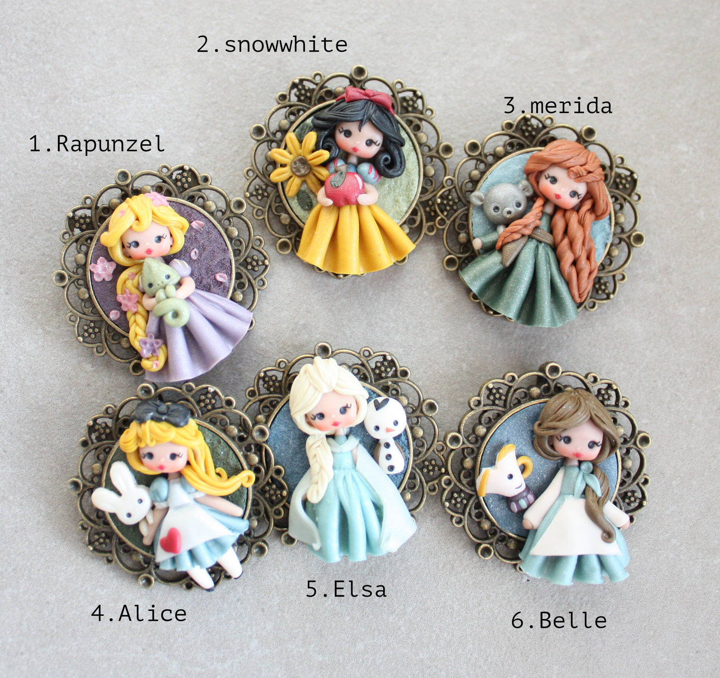 ciondolo cammeo principessa - su ordinazione