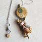 Collana in acciaio inox con steampunk doll