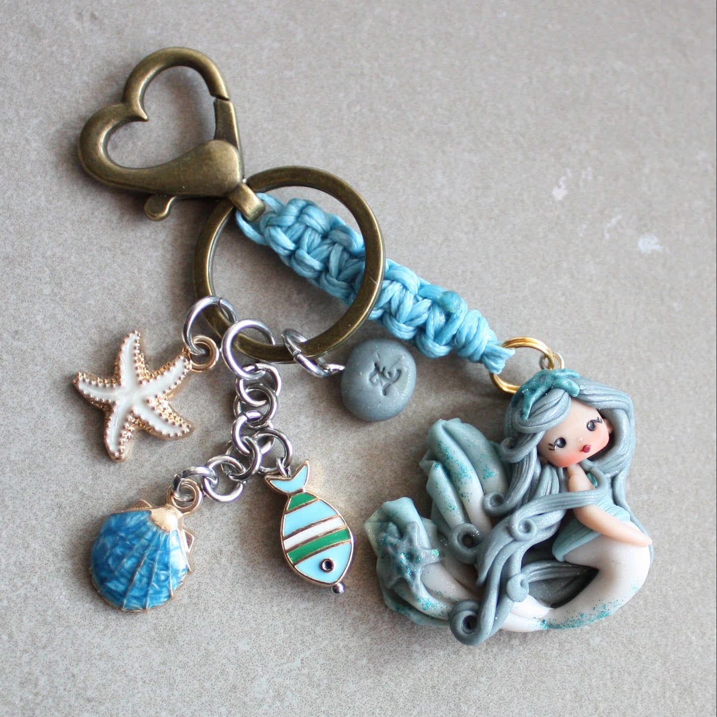 portachiavi Sirena blu