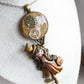 Collana in acciaio inox con steampunk doll