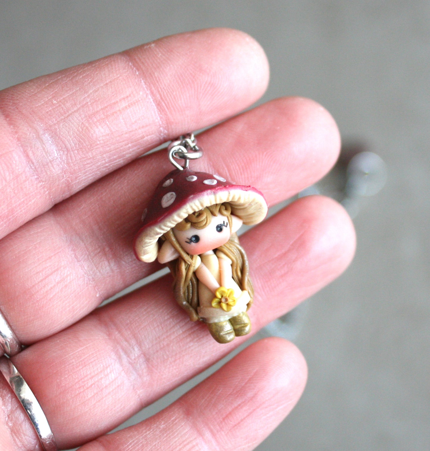 Mushroom Elf Necklace