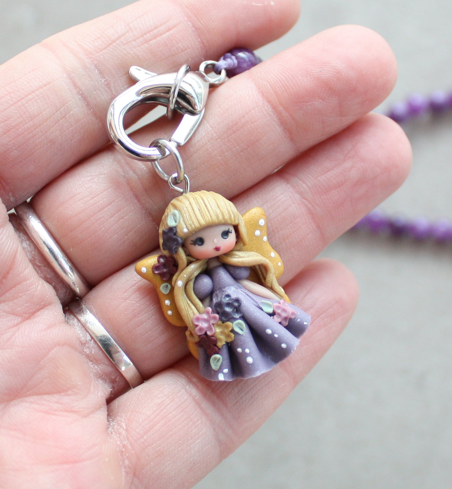 Collana viola fatina