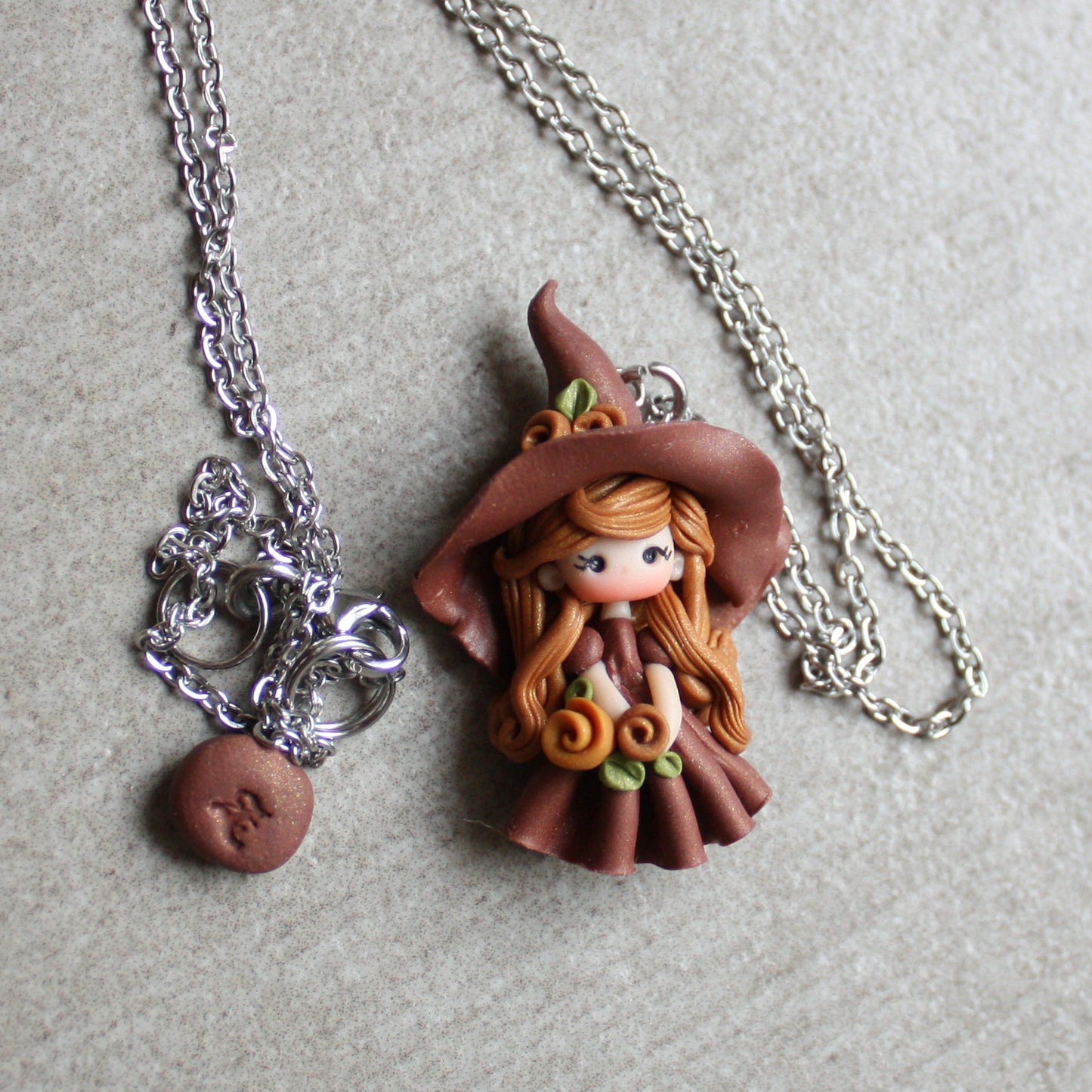 collana streghetta marrone