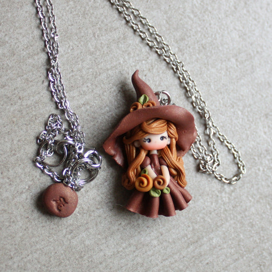 collana streghetta marrone