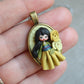 Handmade Mulan Polymer Clay and Steel Necklace | Zingara Creativa