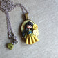 Handmade Mulan Polymer Clay and Steel Necklace | Zingara Creativa