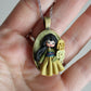 Handmade Mulan Polymer Clay and Steel Necklace | Zingara Creativa