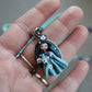 2-in-1 Blue Gemstone and Pearl Necklace with Geisha Cameo – One of a Kind