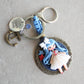 Handmade bag charm with a little sailor