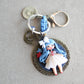 Handmade bag charm with a little sailor