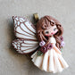 Fairy Rossella - Handmade Polymer Clay Fairy Pendant