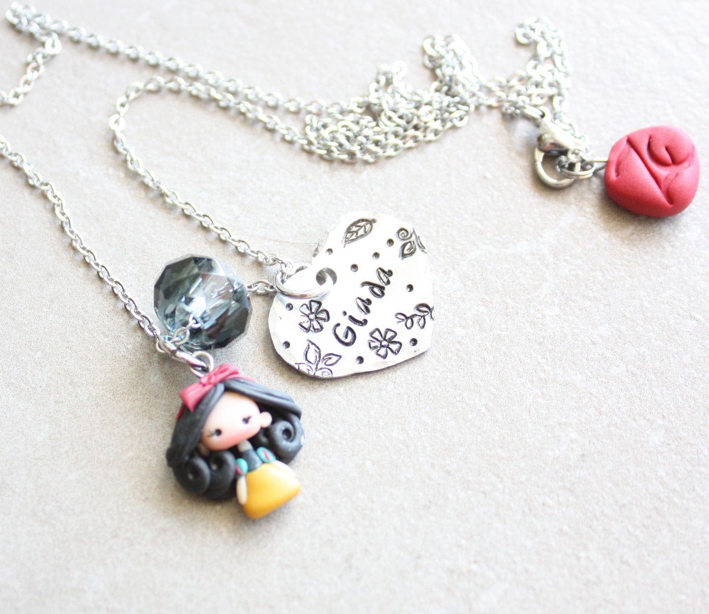 SnowWhite necklace with name