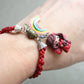 Rainbow Collection-macramè bracelet-red