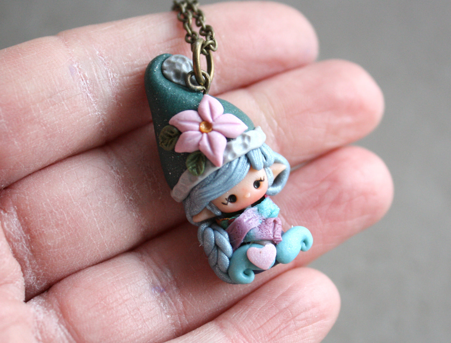 Necklace with Little Lucky Gnome VIII