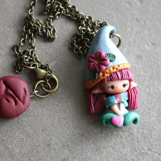 Necklace with Little Lucky Gnome VII