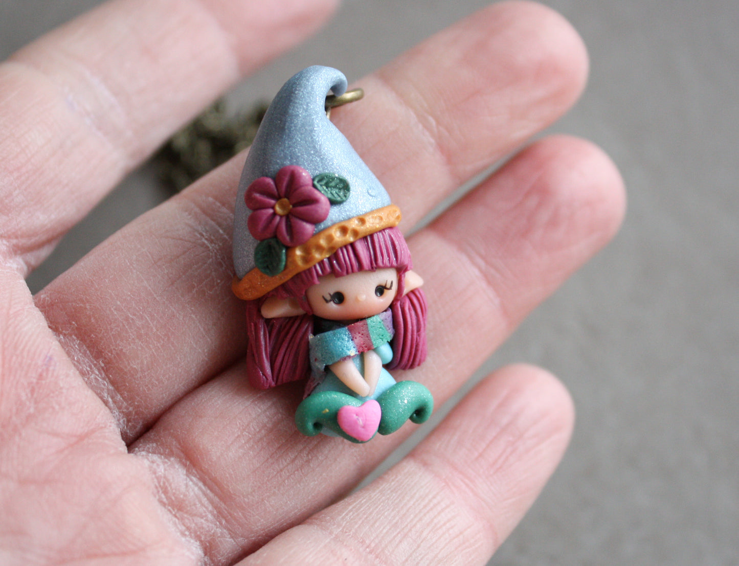 Necklace with Little Lucky Gnome VII