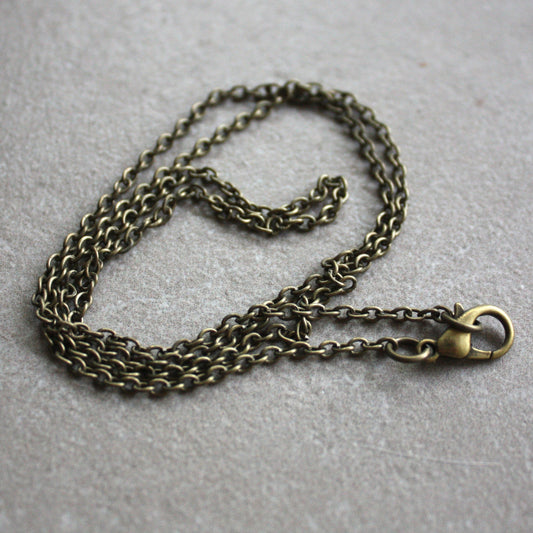 bronze simple chain- Base for necklace