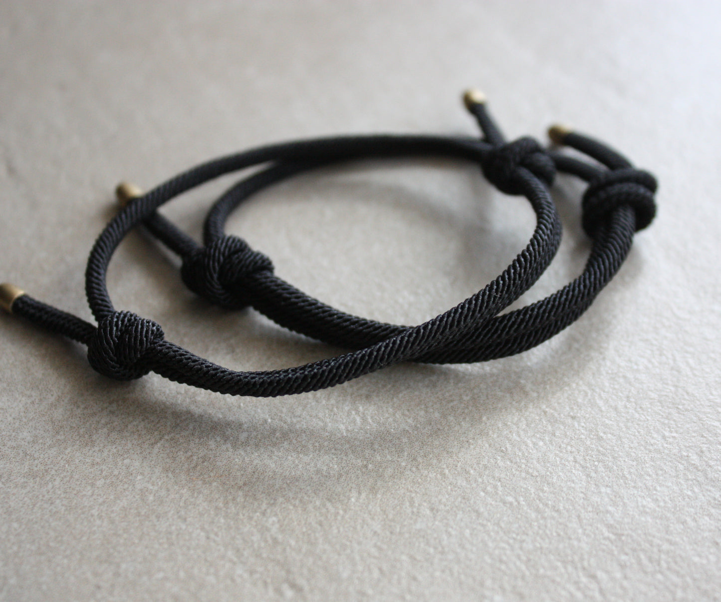 Adjustable black bracelet