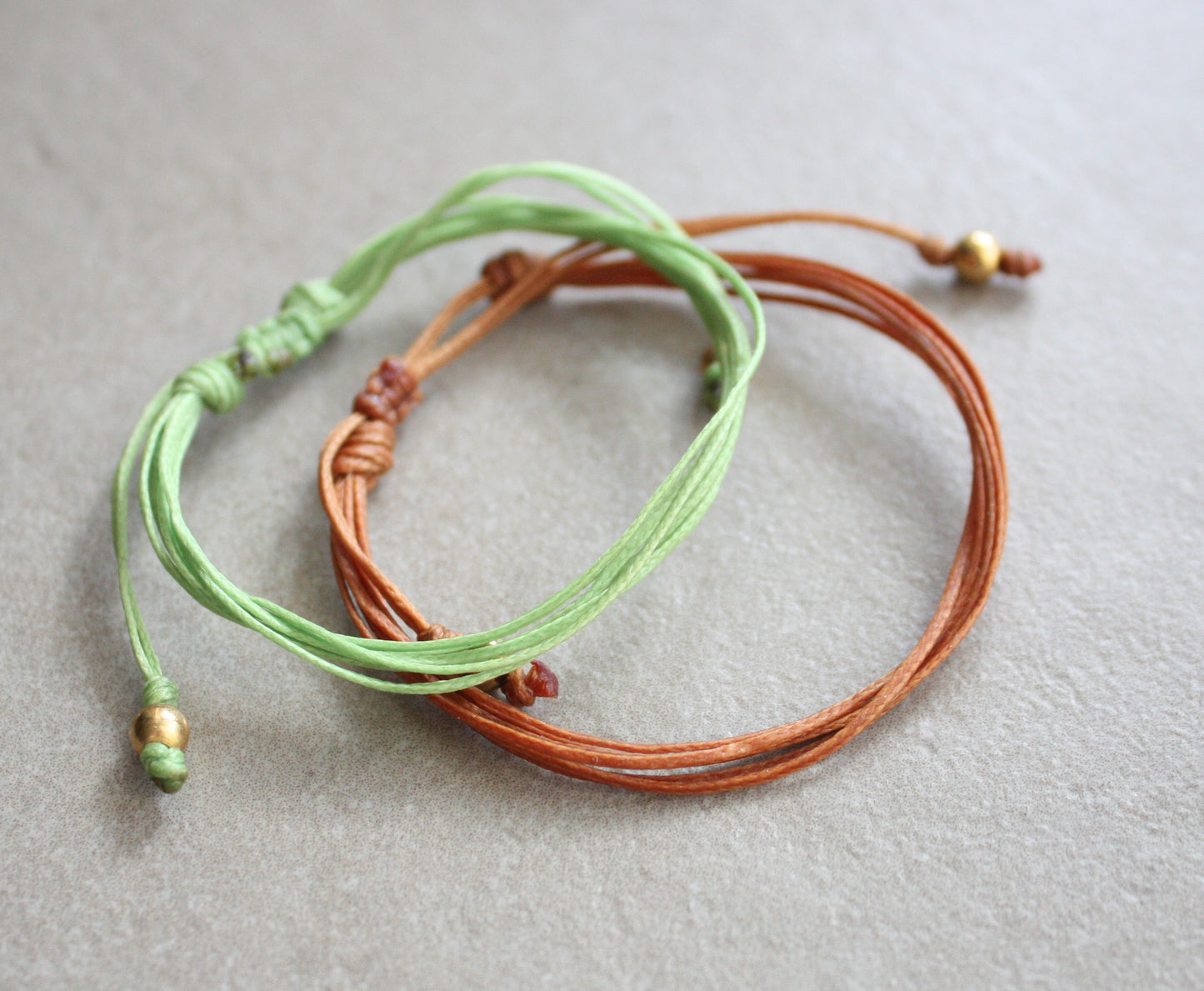 Adjustable cord bracelet