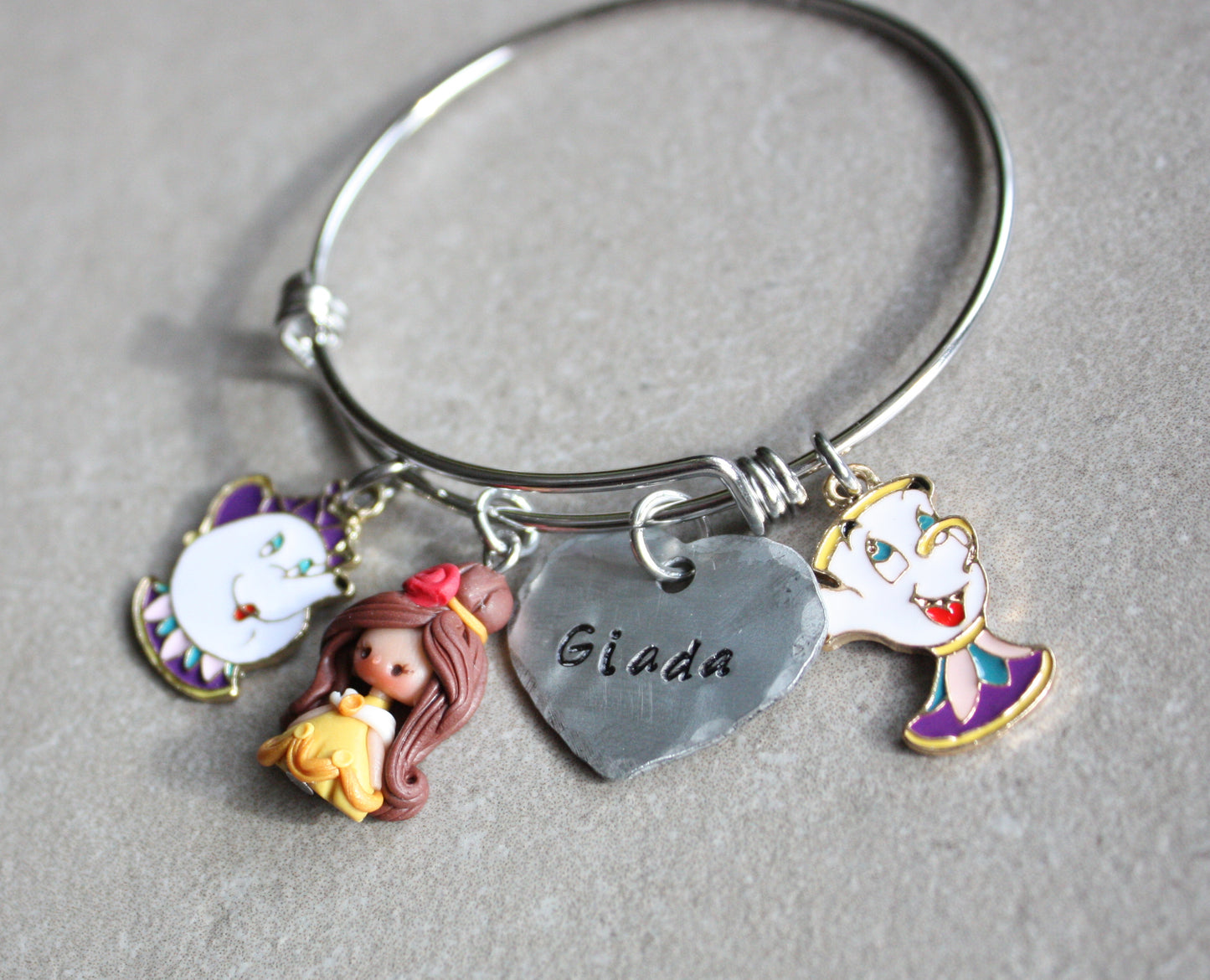 Bangle with Belle and a personalized name