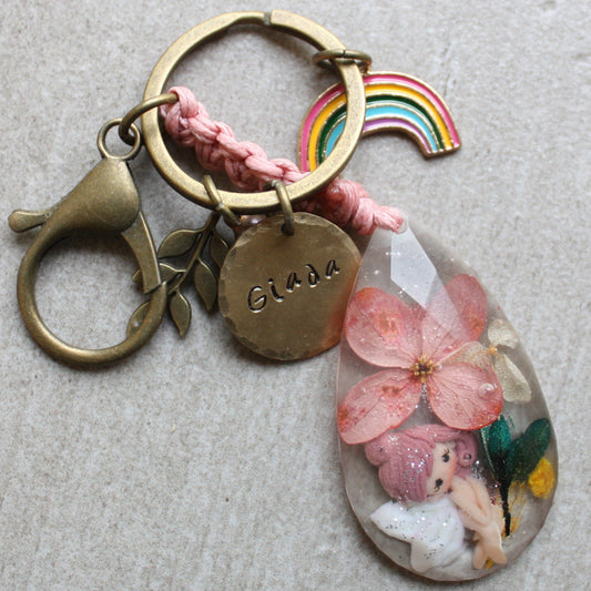 Bag Charm or Keychain with a Tiny Fairy III

