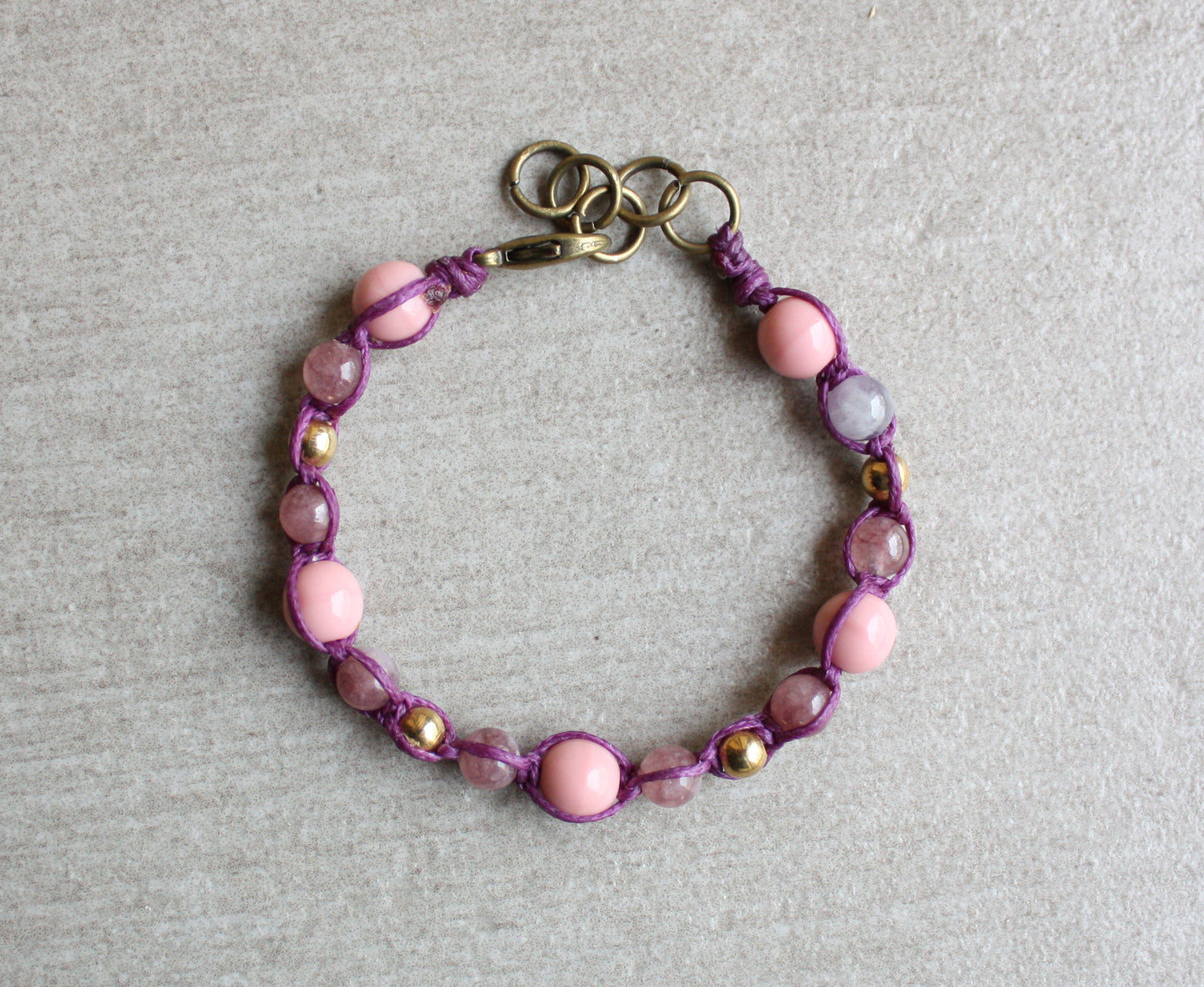 Adjustable gemstone bracelet