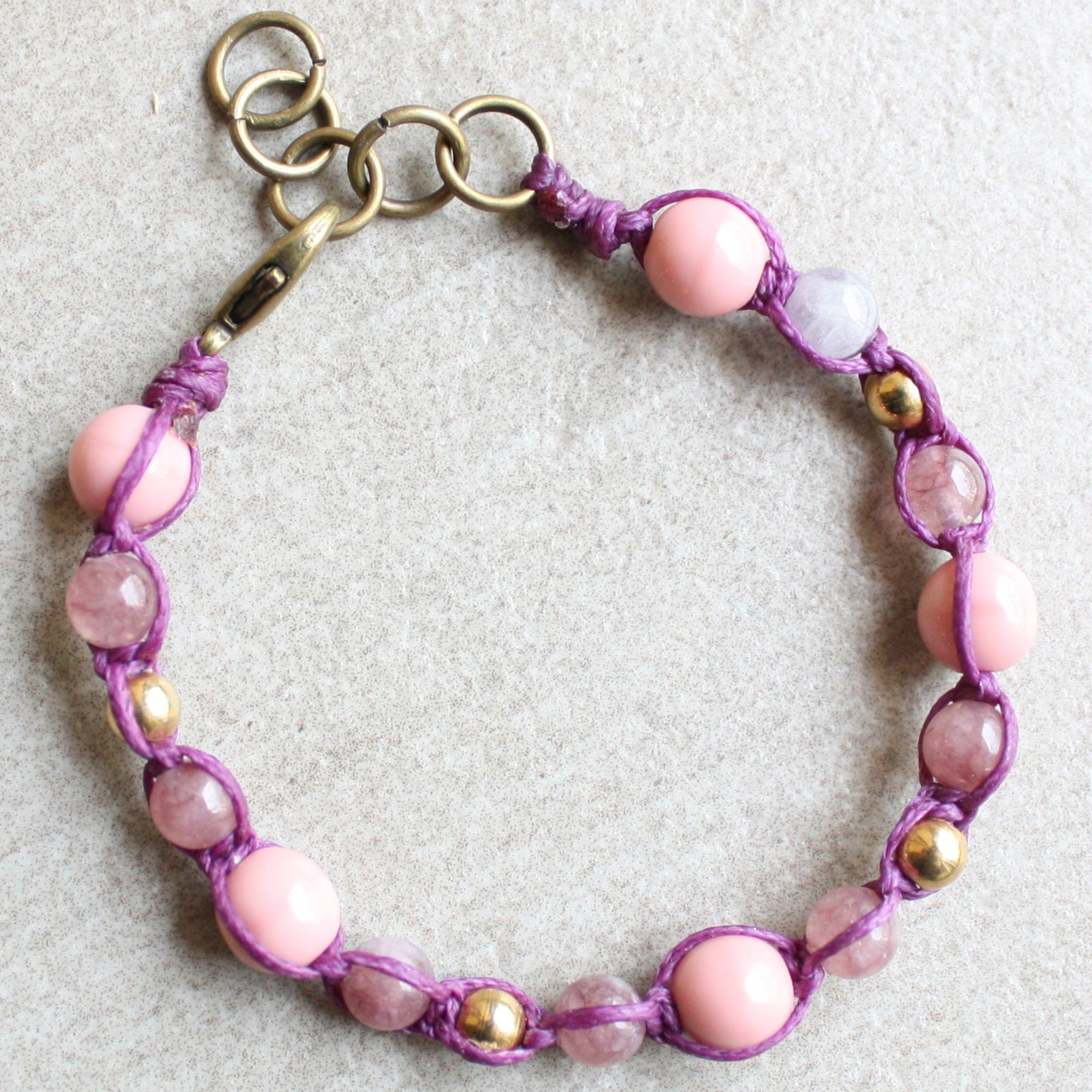 Adjustable gemstone bracelet