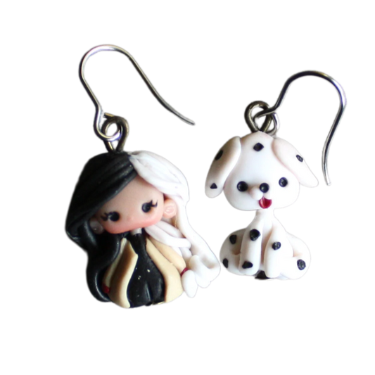 Cruella dangling earrings