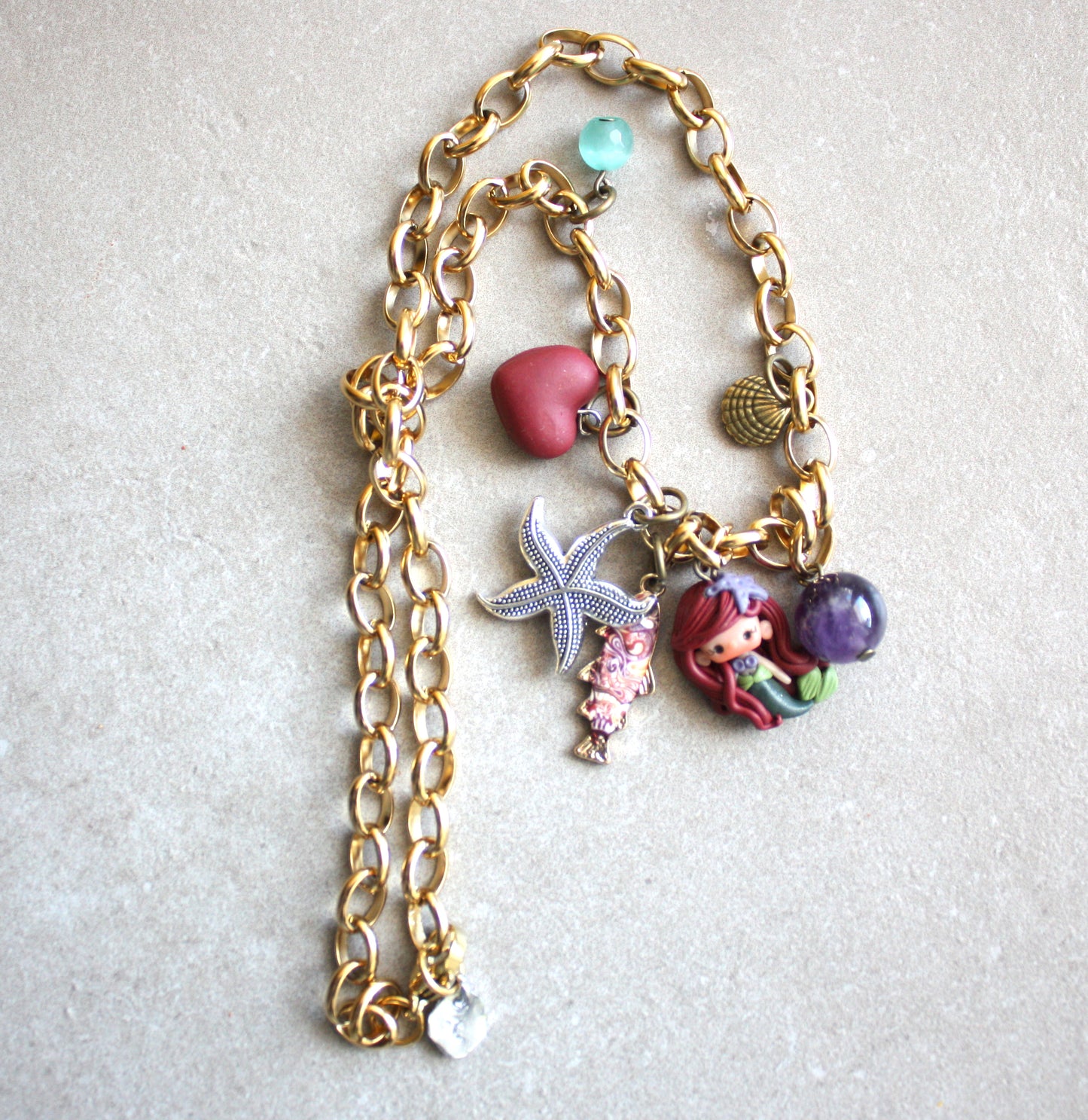 Ariel multicharm necklace