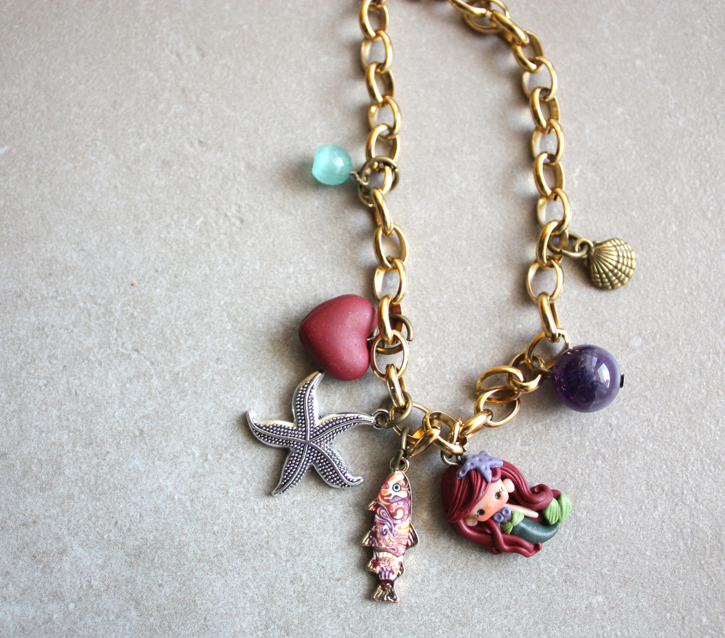 Ariel multicharm necklace