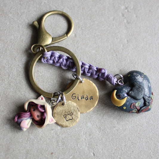 Petdoll keychain with name